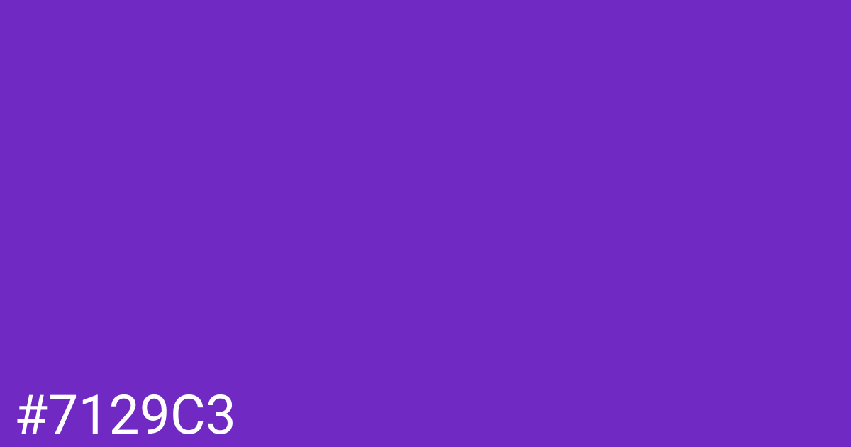 Hex color #7129c3 graphic