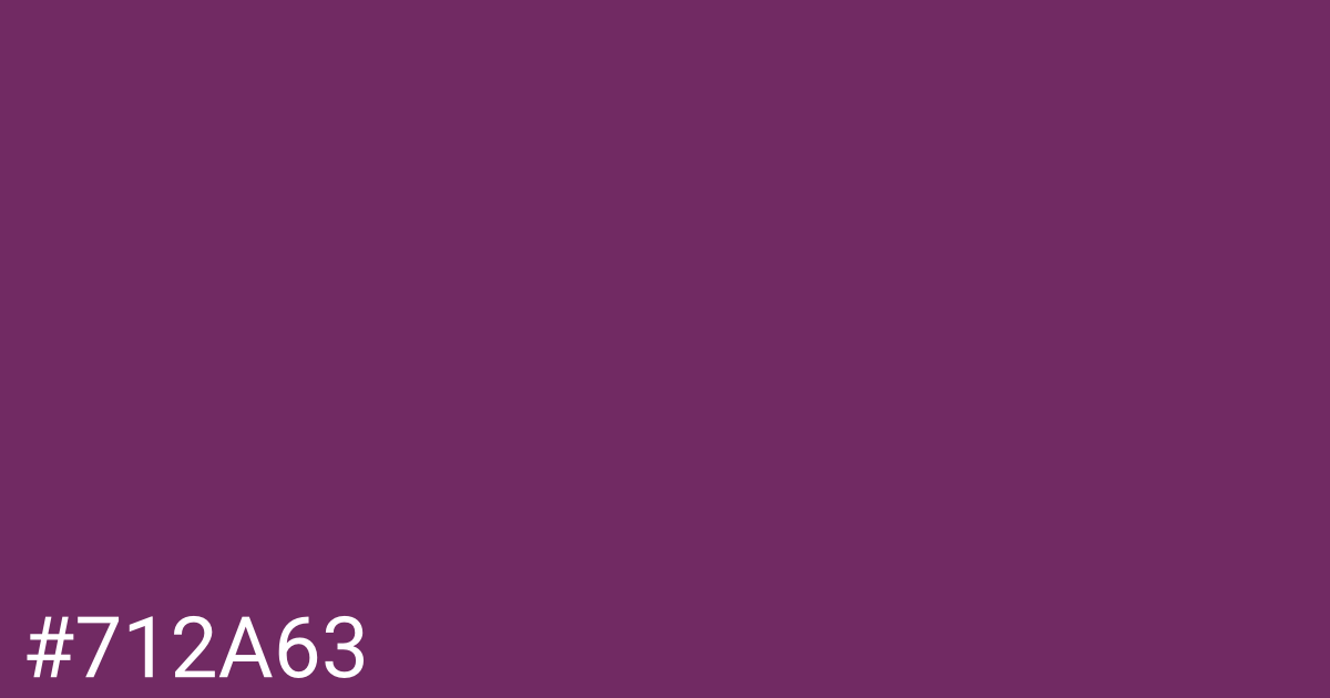 Hex color #712a63 graphic