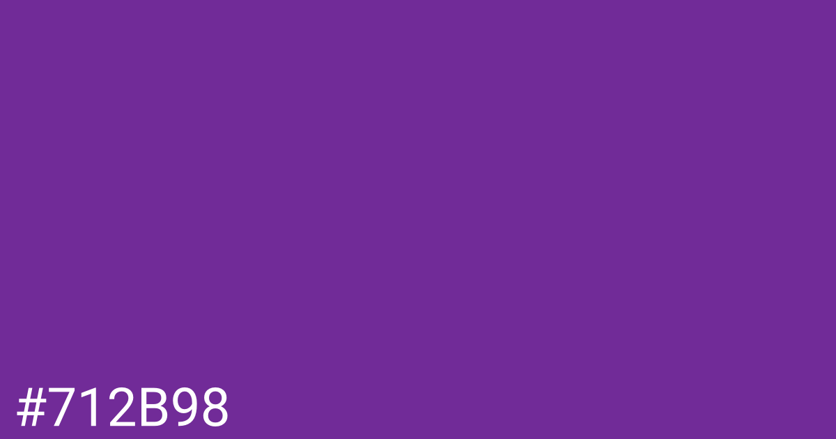 Hex color #712b98 graphic