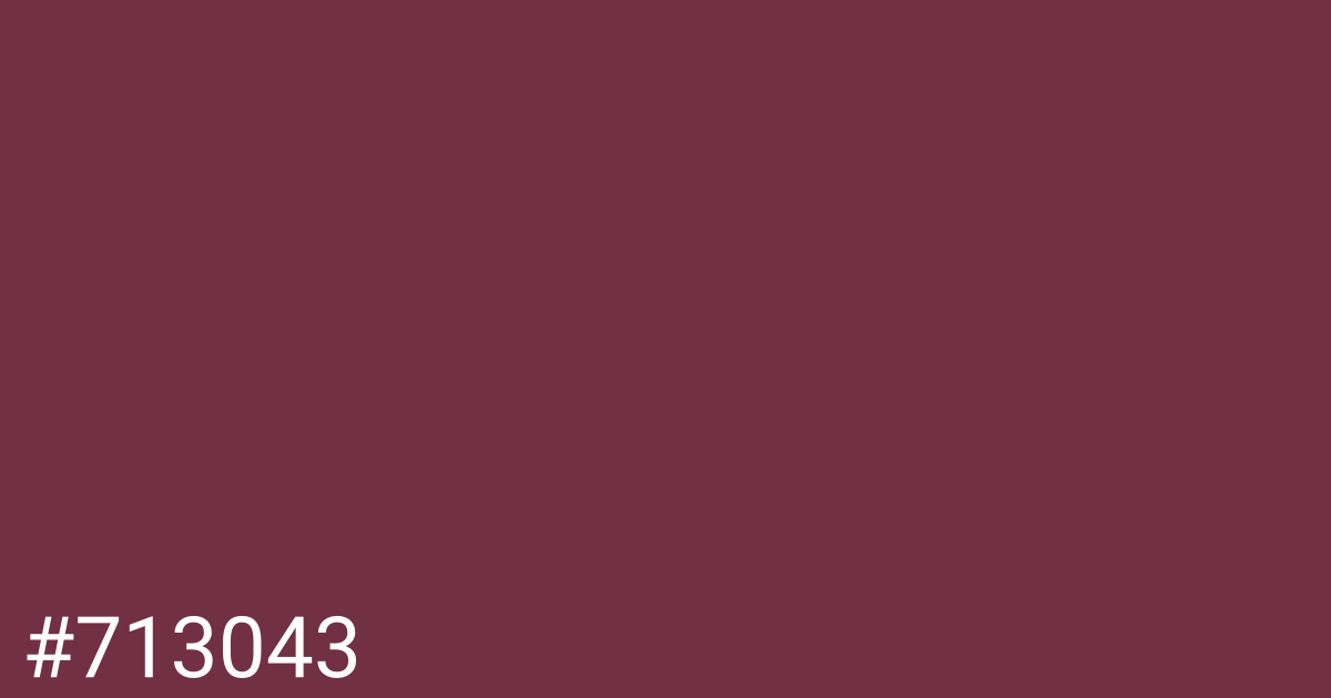 Hex color #713043 graphic