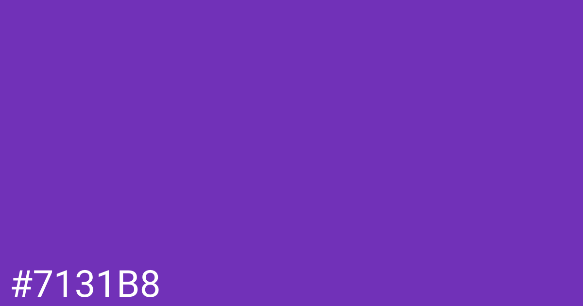 Hex color #7131b8 graphic