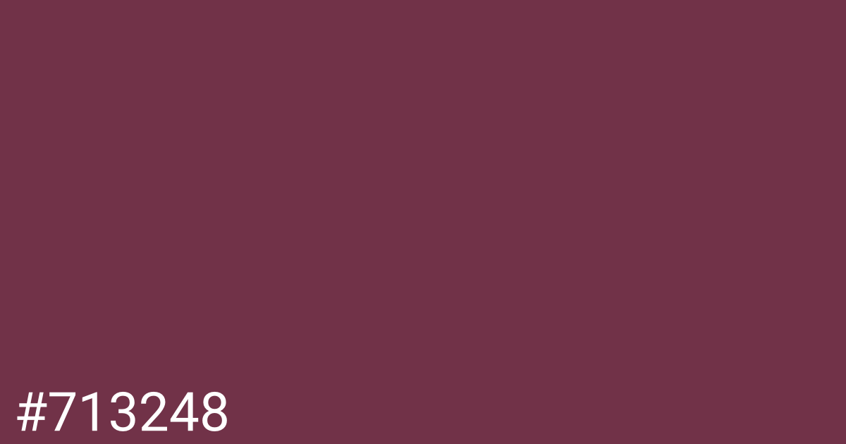 Hex color #713248 graphic