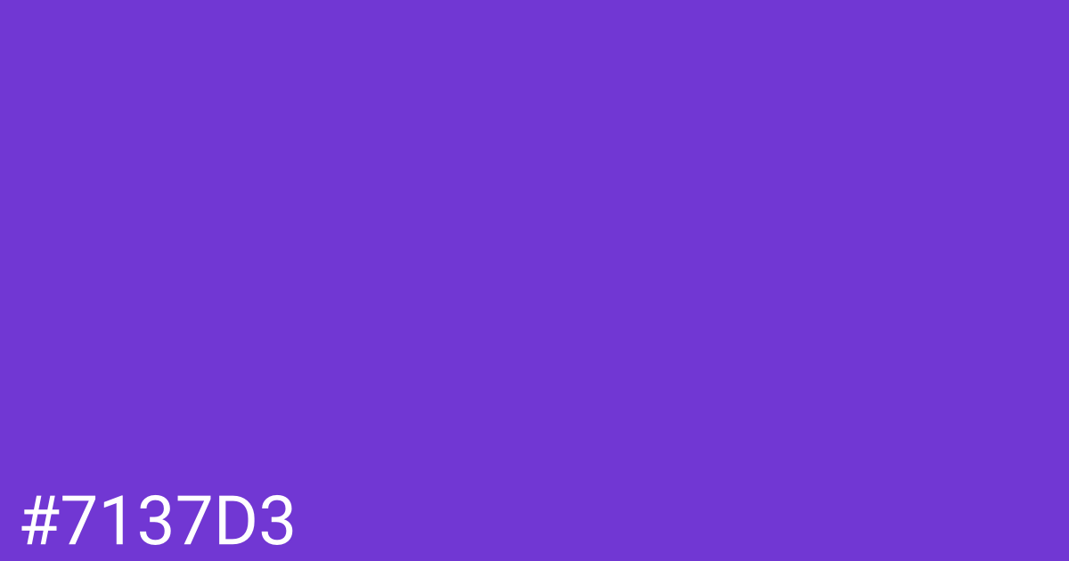 Hex color #7137d3 graphic