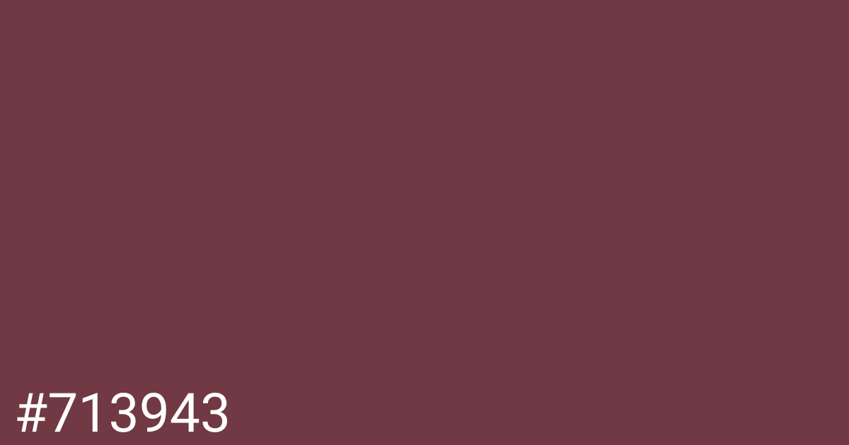 Hex color #713943 graphic