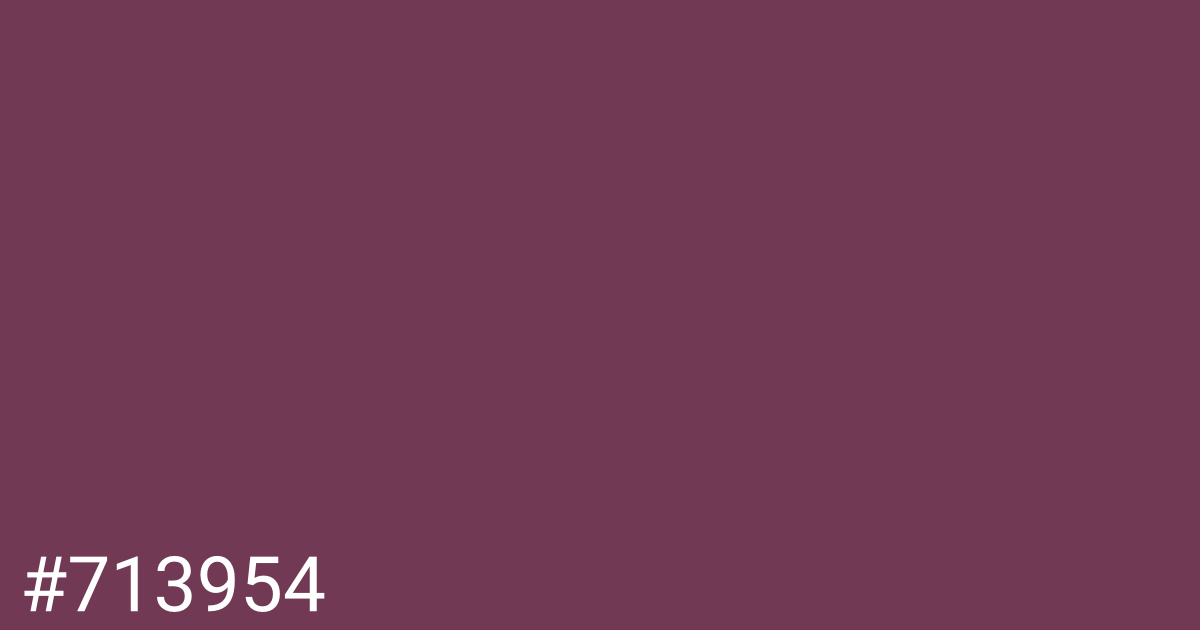 Hex color #713954 graphic