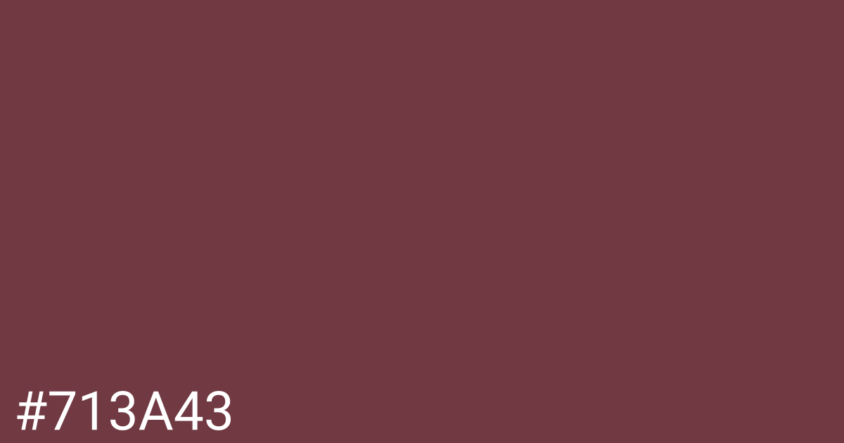 Hex color #713a43 graphic