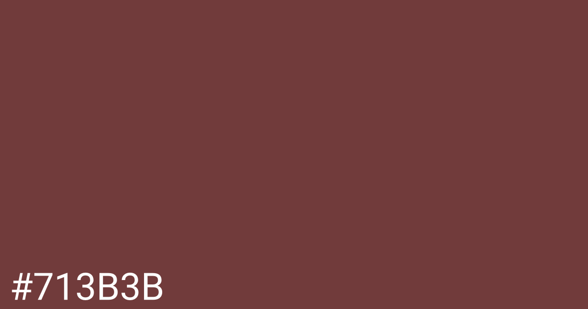 Hex color #713b3b graphic