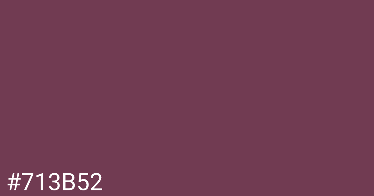 Hex color #713b52 graphic