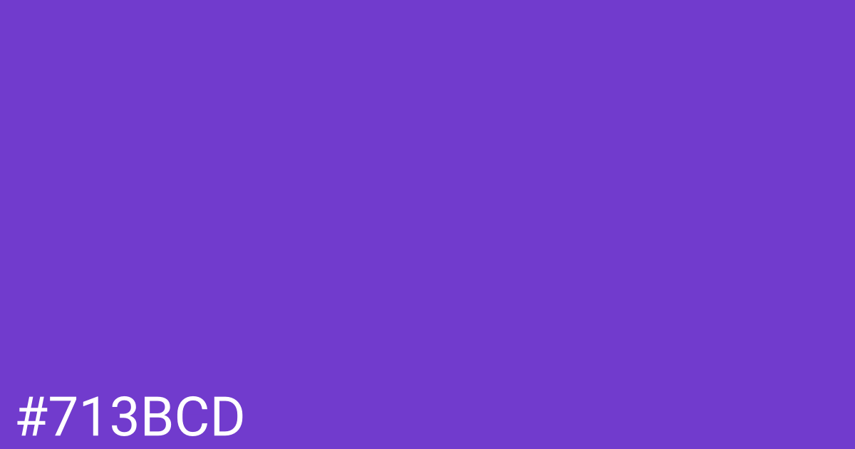 Hex color #713bcd graphic
