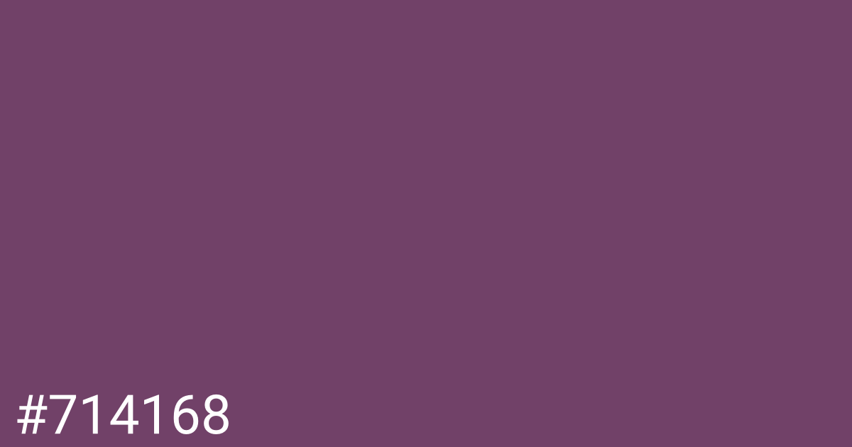 Hex color #714168 graphic