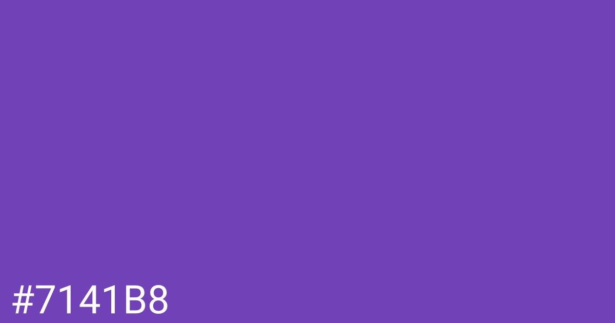 Hex color #7141b8 graphic