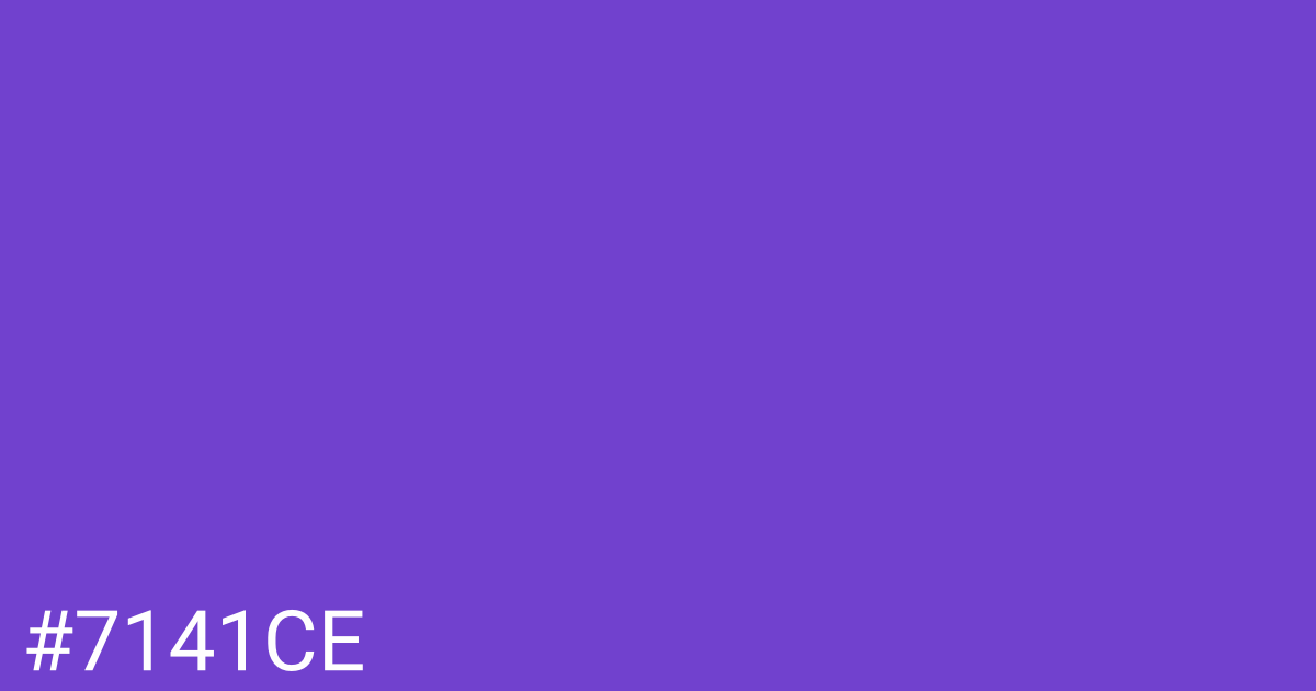 Hex color #7141ce graphic