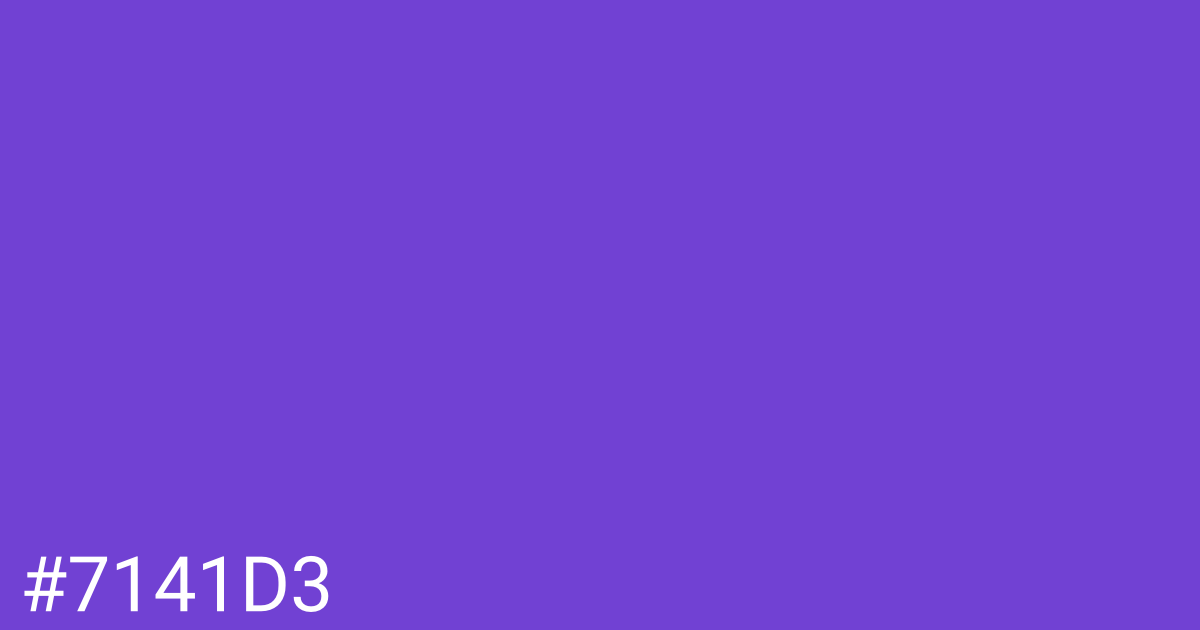 Hex color #7141d3 graphic