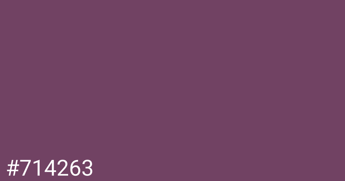 Hex color #714263 graphic