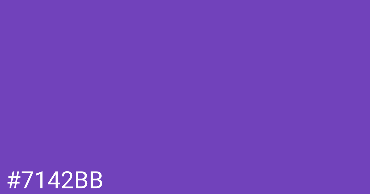 Hex color #7142bb graphic