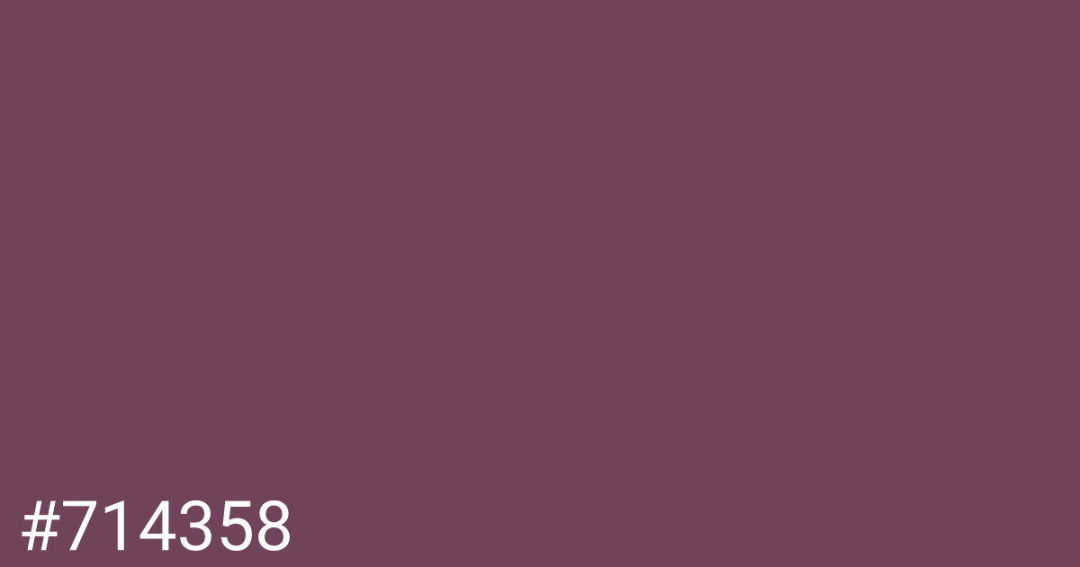 Hex color #714358 graphic