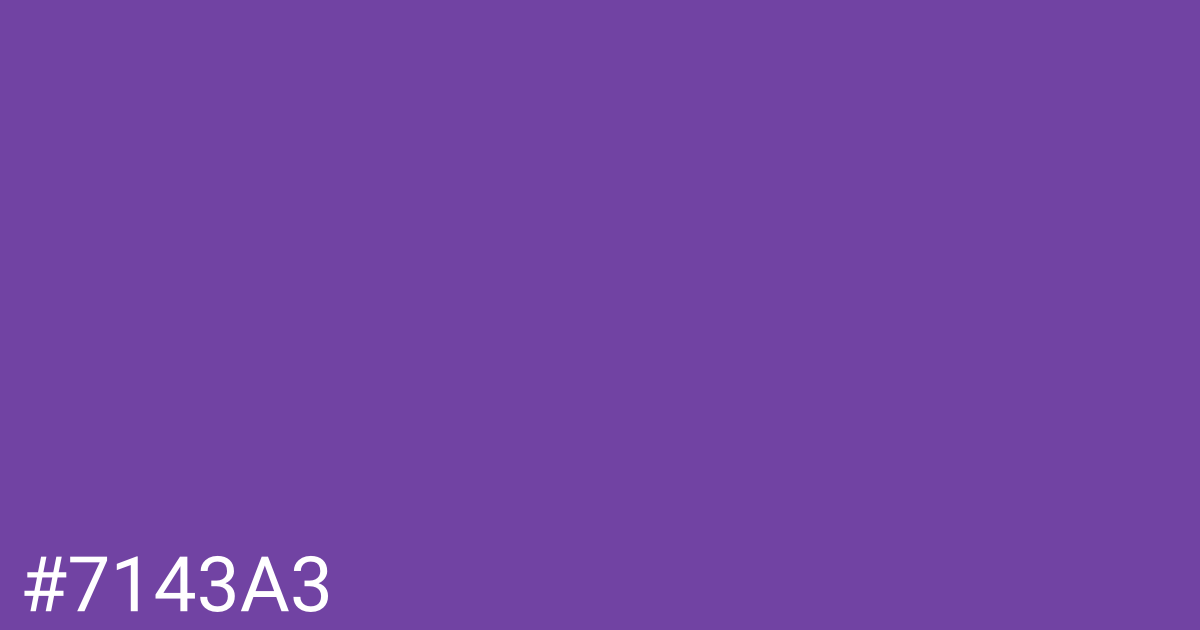 Hex color #7143a3 graphic