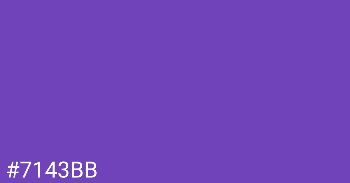 Hex color #7143bb graphic