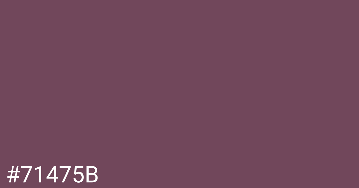 Hex color #71475b graphic