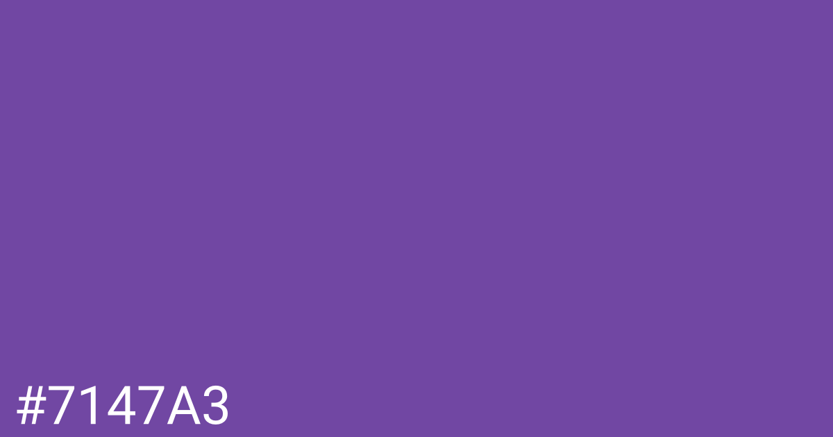 Hex color #7147a3 graphic