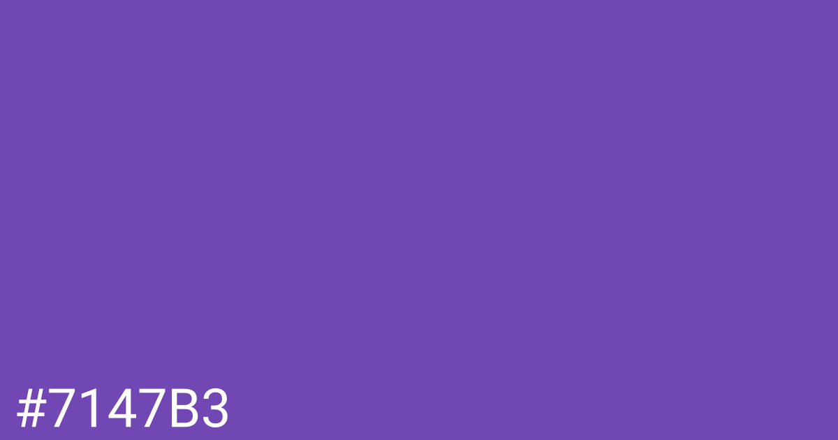 Hex color #7147b3 graphic