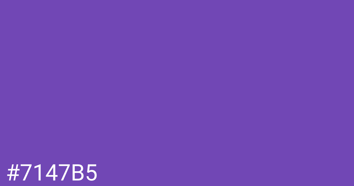 Hex color #7147b5 graphic