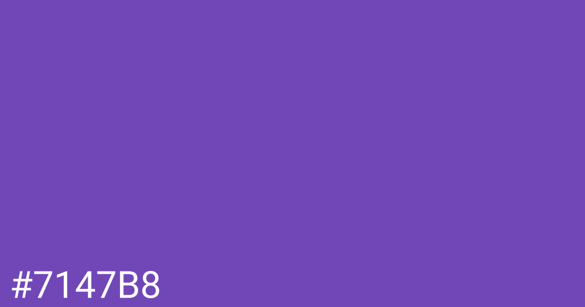 Hex color #7147b8 graphic