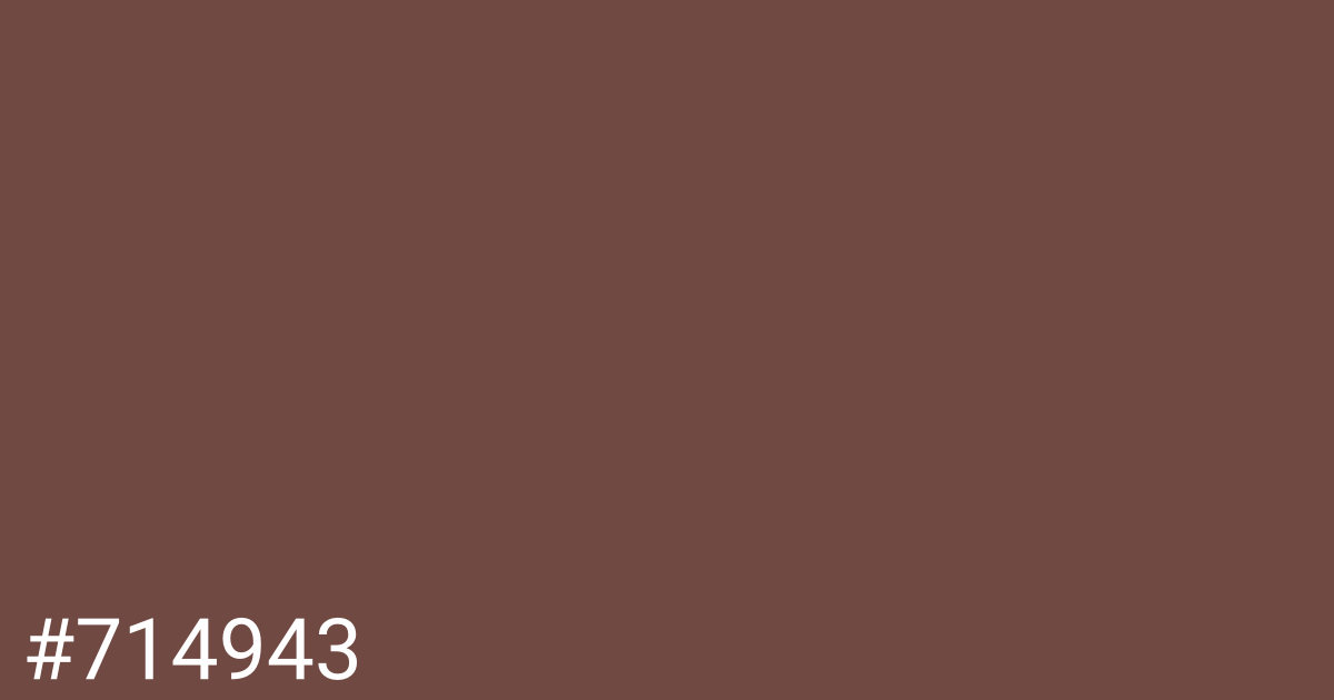 Hex color #714943 graphic