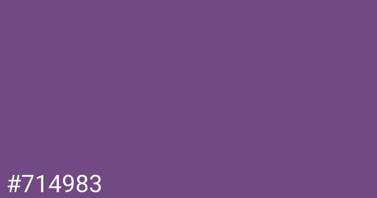 Hex color #714983 graphic