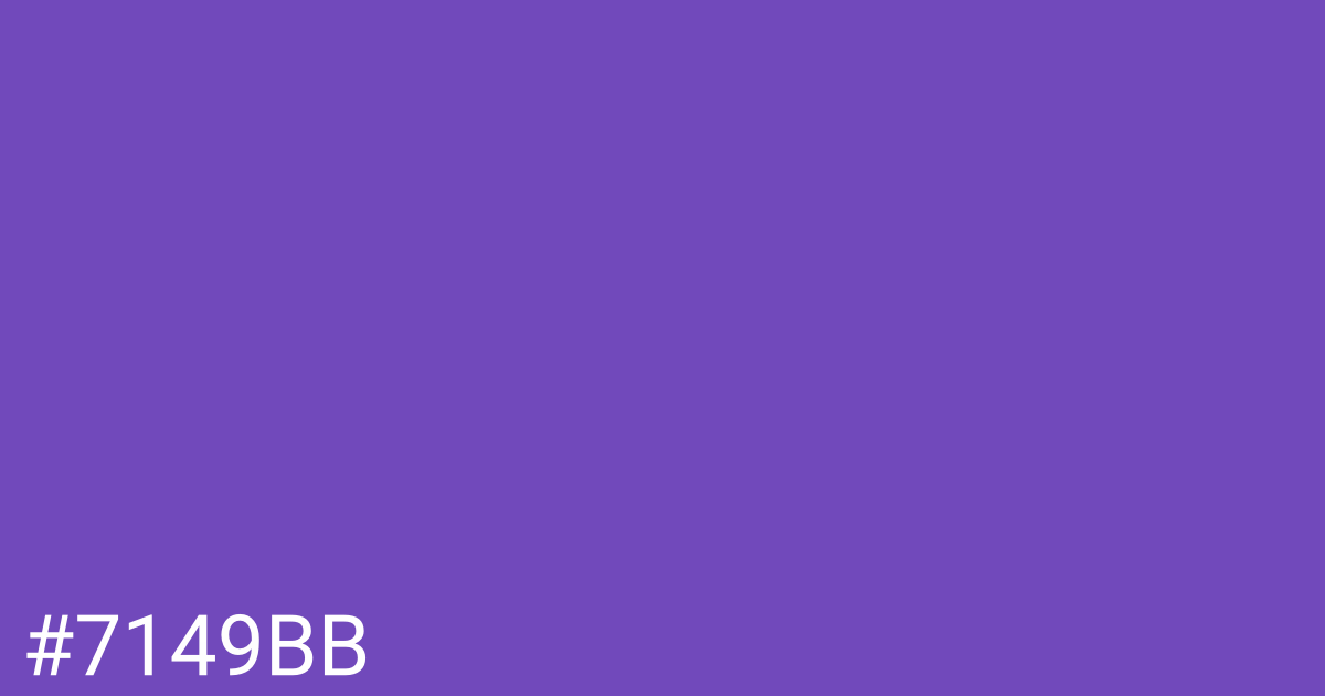 Hex color #7149bb graphic