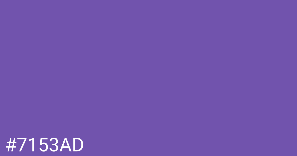 Hex color #7153ad graphic