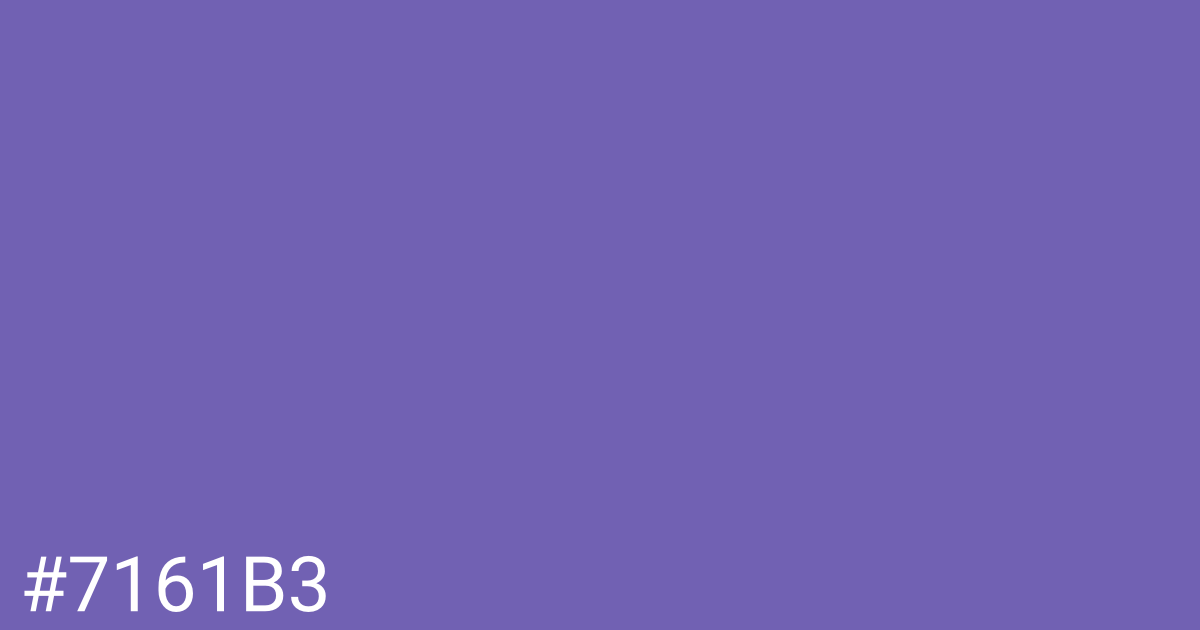 Hex color #7161b3 graphic