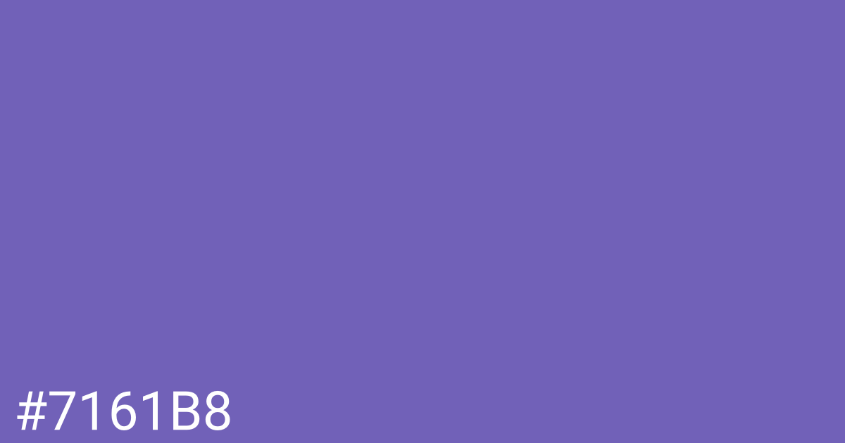 Hex color #7161b8 graphic