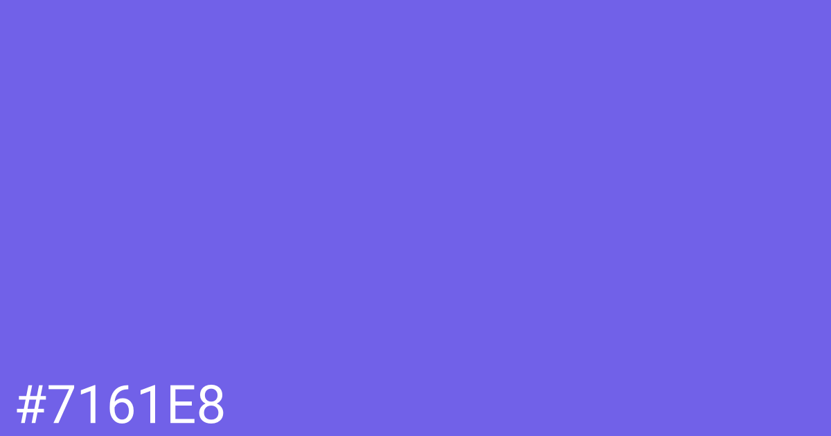 Hex color #7161e8 graphic