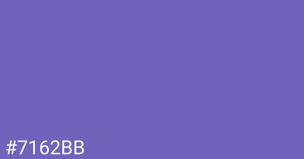 Hex color #7162bb graphic