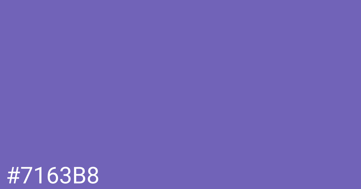 Hex color #7163b8 graphic