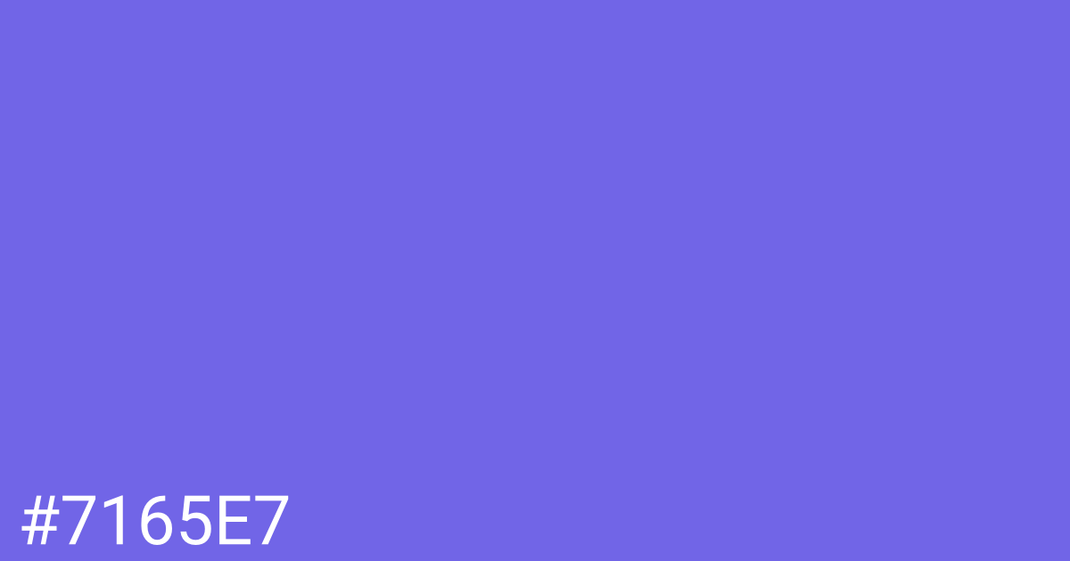 Hex color #7165e7 graphic