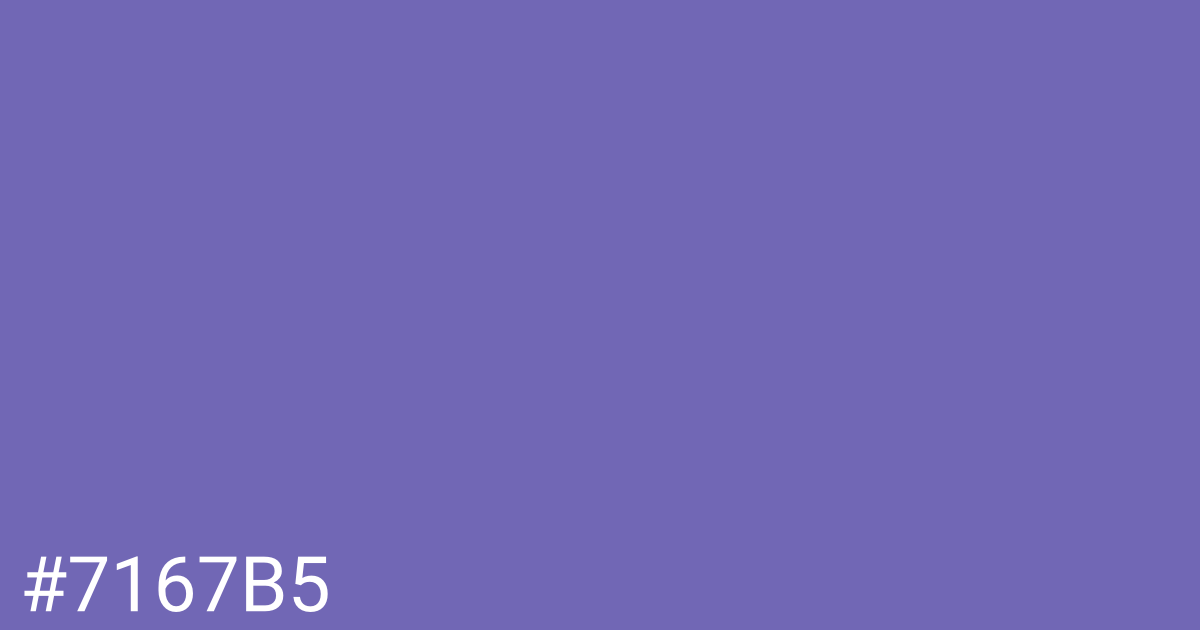 Hex color #7167b5 graphic