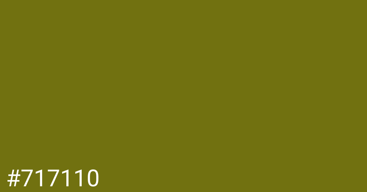 Hex color #717110 graphic
