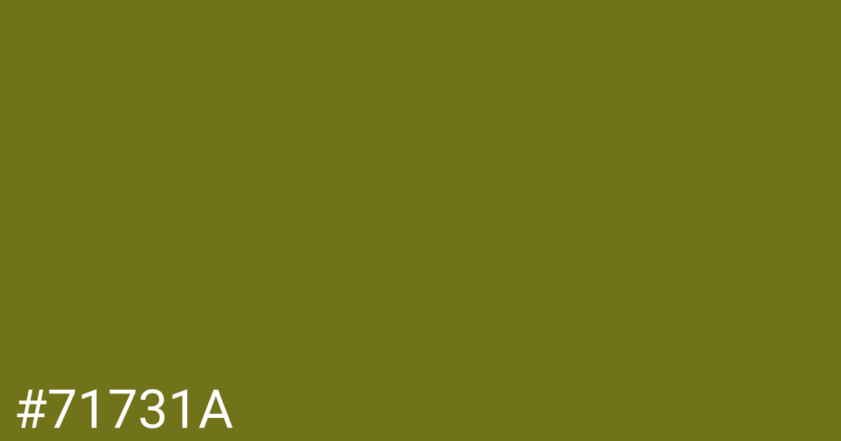 Hex color #71731a graphic