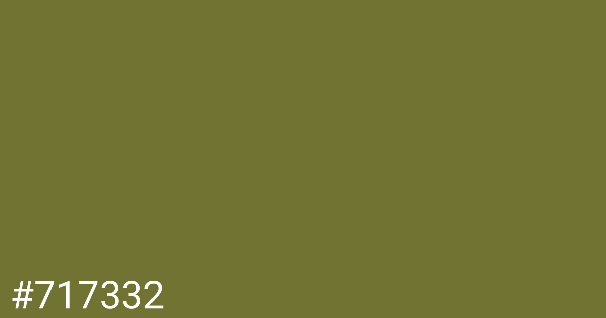 Hex color #717332 graphic