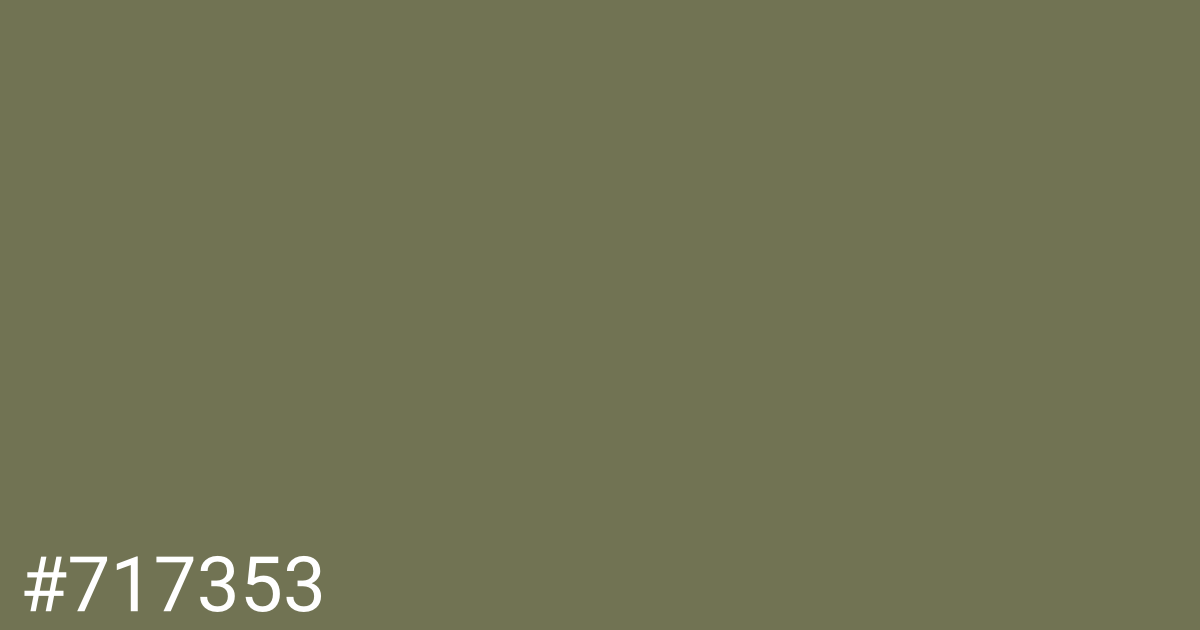 Hex color #717353 graphic