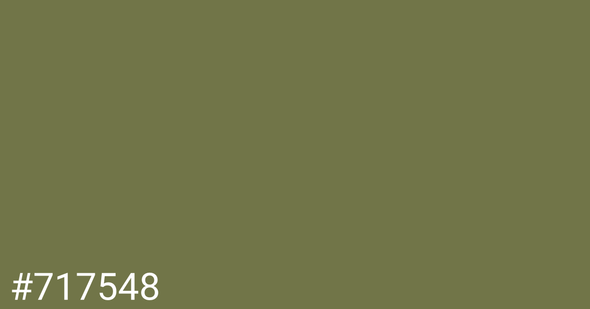 Hex color #717548 graphic