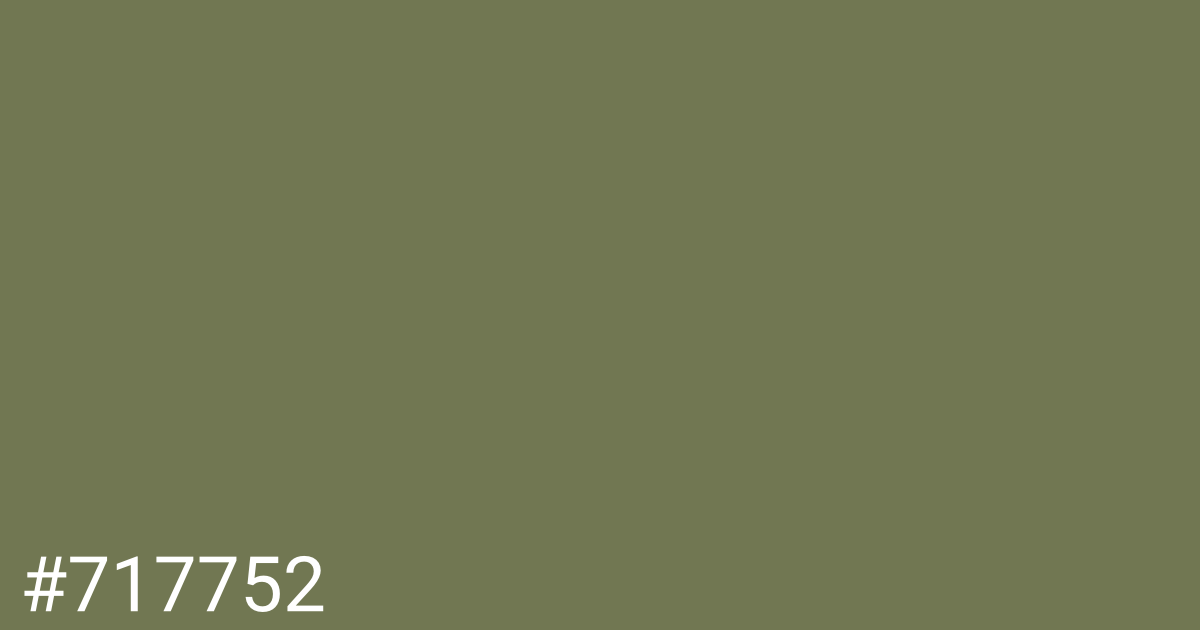 Hex color #717752 graphic