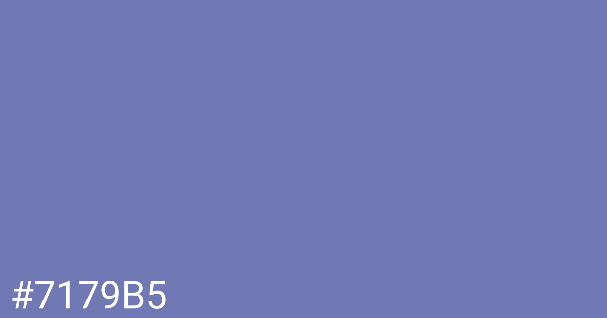 Hex color #7179b5 graphic