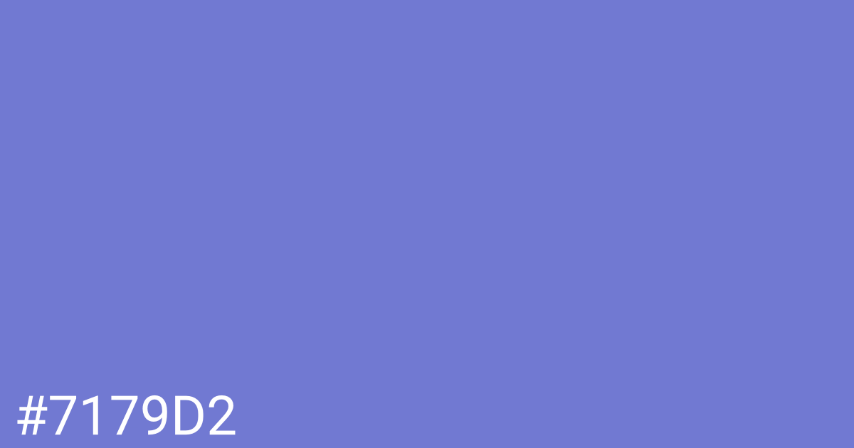 Hex color #7179d2 graphic