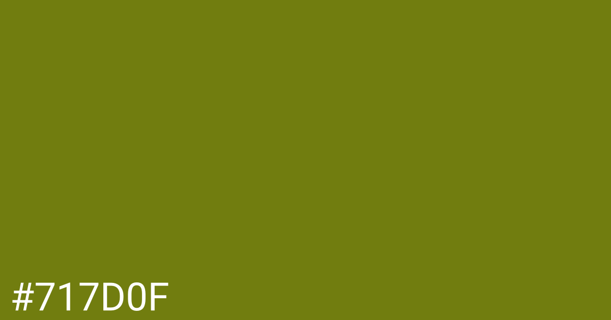 Hex color #717d0f graphic