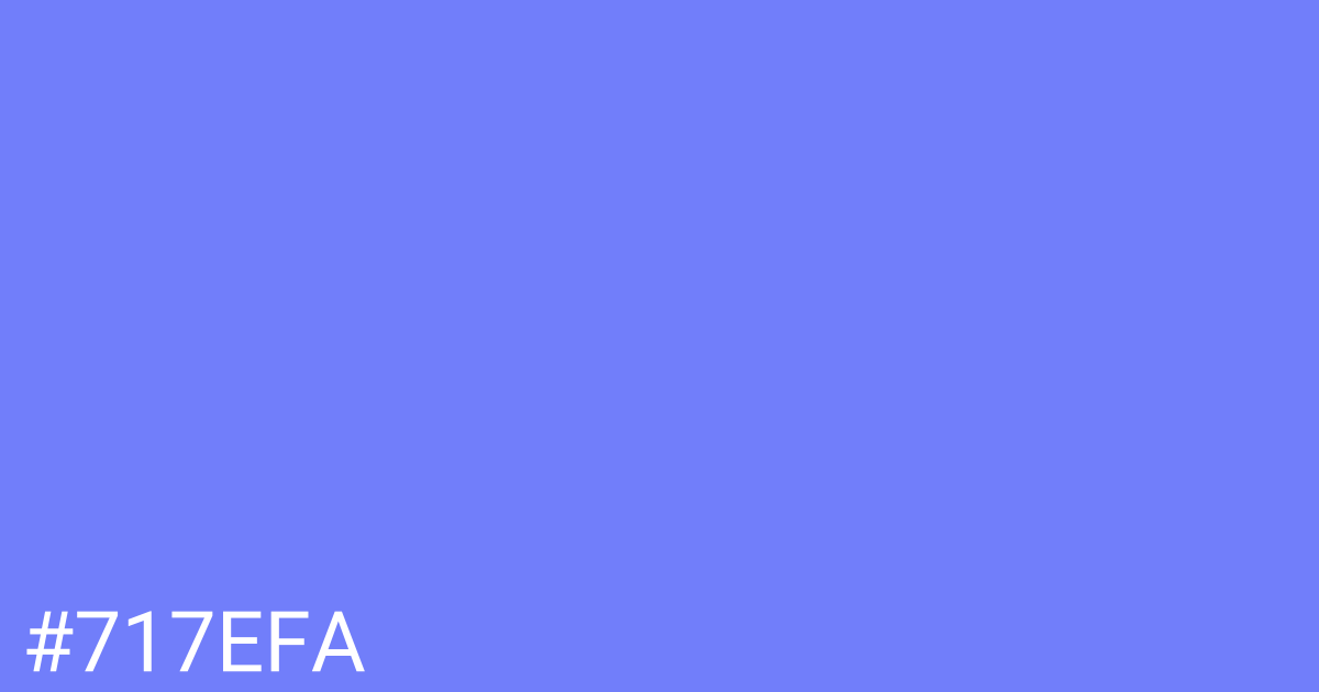 Hex color #717efa graphic
