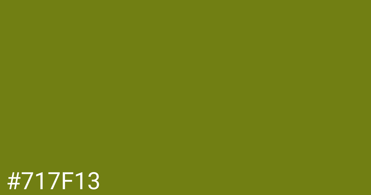 Hex color #717f13 graphic