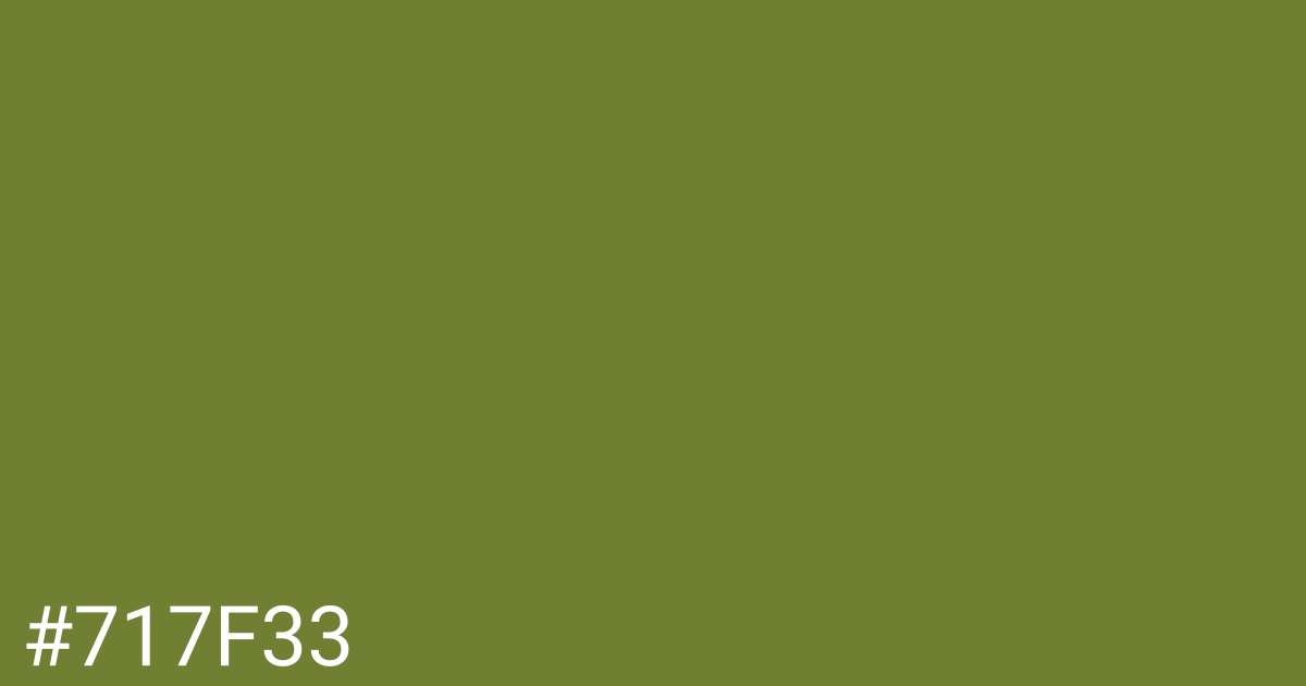 Hex color #717f33 graphic